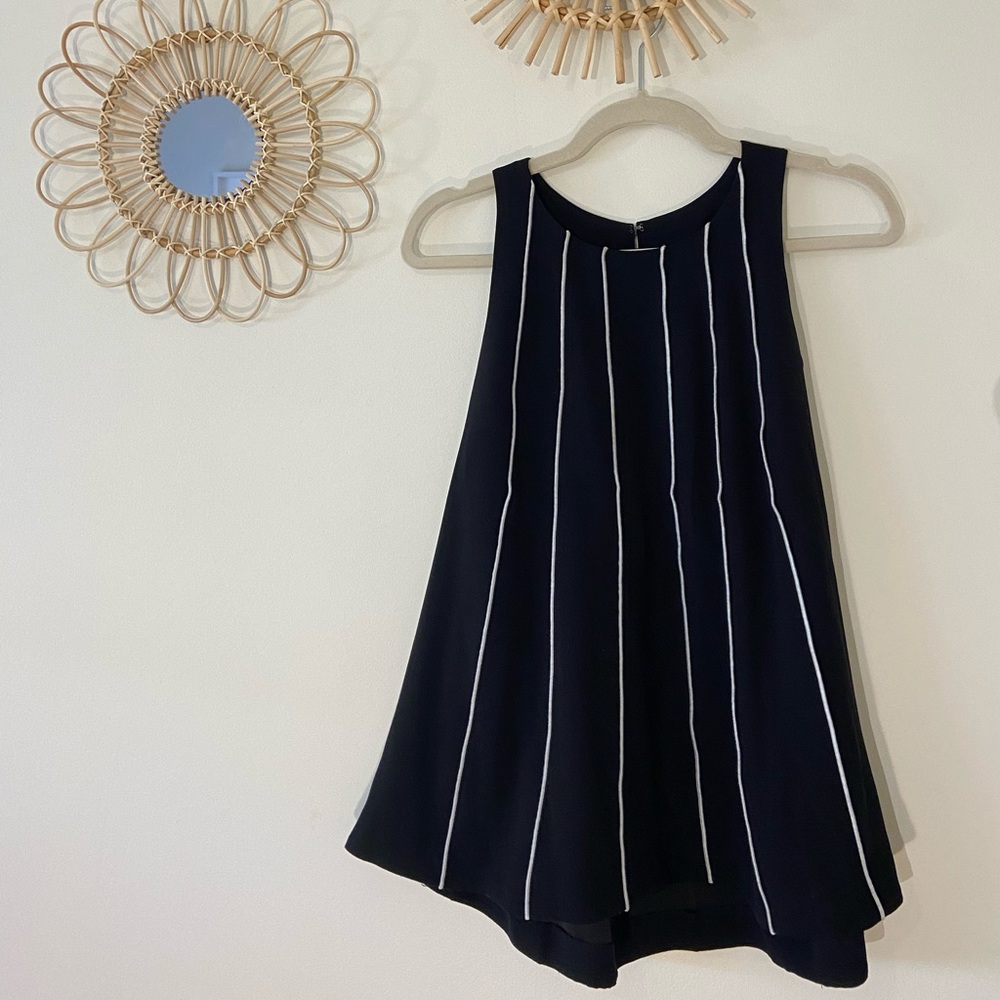 Ann Taylor | Black/White Striped Blouse | M